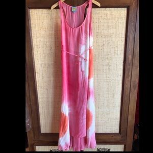 C&C California Silk Tie Dye Maxi Dress